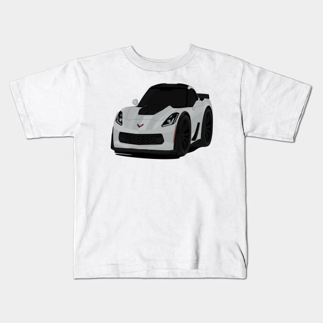 Z06 SILVER Kids T-Shirt by VENZ0LIC